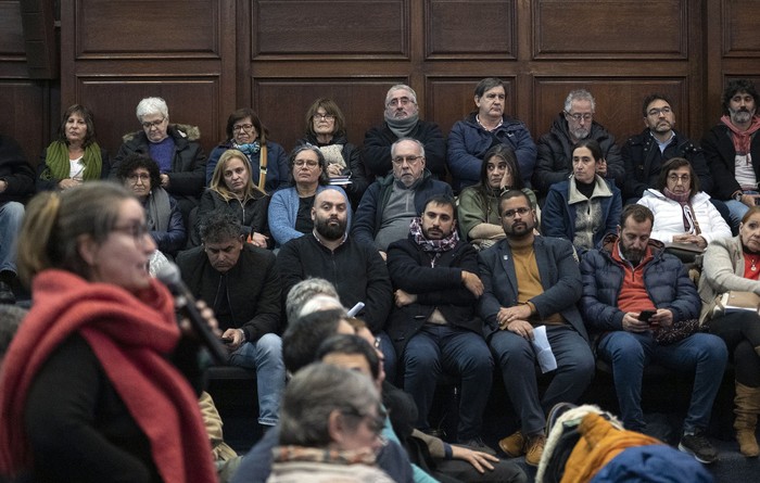 Asamblea General del Claustro, el 18 de junio, en el Paraninfo. · Foto: Alessandro Maradei