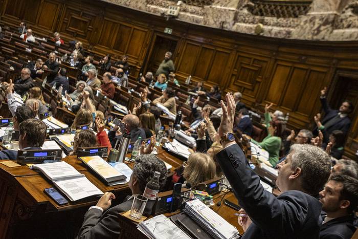 Votación de la rendición de cuentas en la Cámara de Diputados (archivo, agosto de 2023). · Foto: Ernesto Ryan