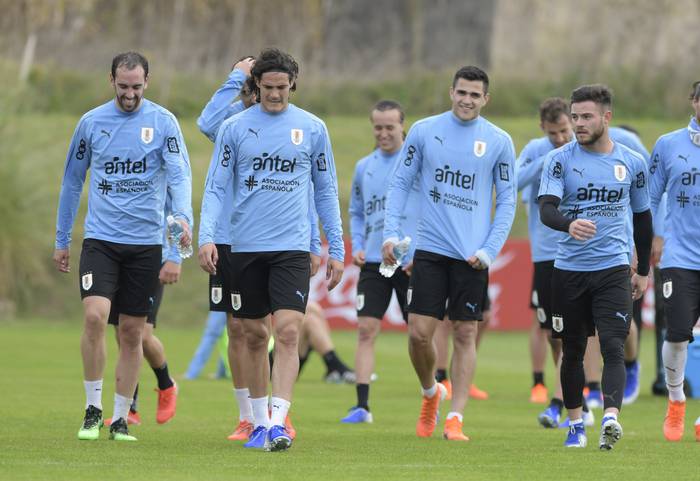  Entrenamiento la Selección uruguaya en el Complejo Celeste. (archivo, junio de 2019) · Foto: Sandro Pereyra