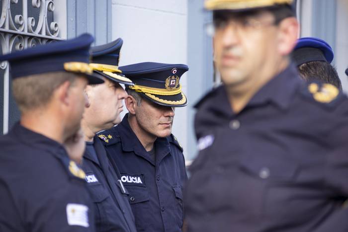 Agentes de Policía en un operativo (marzo de 2020) · Foto: Alessandro Maradei