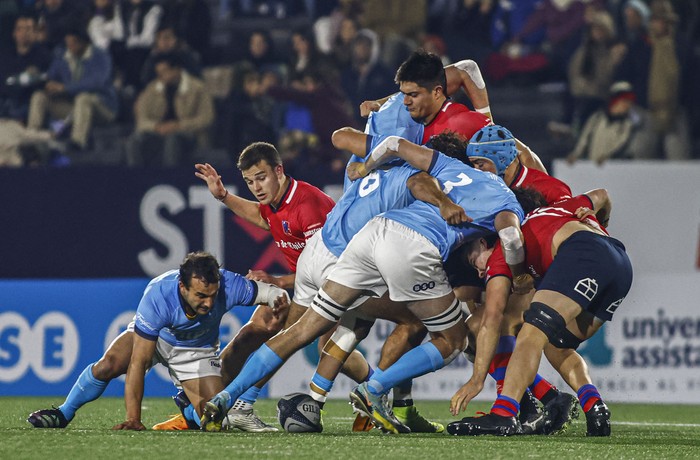 Clasificatorio entre Uruguay y Chile en Rugby Sevens para los Juegos Olímpicos de París 2024, la final  en el estadio Charrúa (archivo, junio de 2022). · Foto: Ernesto Ryan