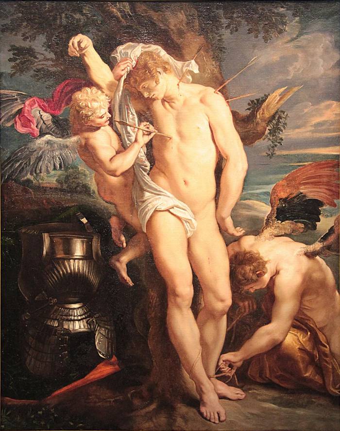 San Sebastián curado por los ángeles. Pedro Pablo Rubens