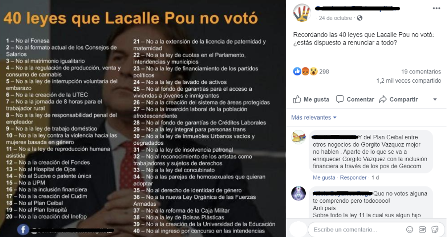 VerificadoUy: Falsedades y verdades en las “40 leyes que Lacalle Pou no votó”