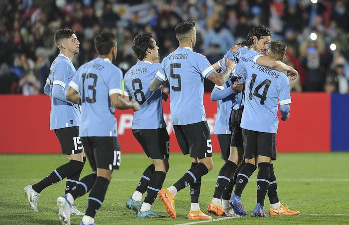 Partido amistoso de despedida de la selección uruguaya que disputará la Copa Mundial FIFA – Catar 2022, el 11 de junio de 2022, en el estadio Centenario. · Foto: Federico Gutiérrez