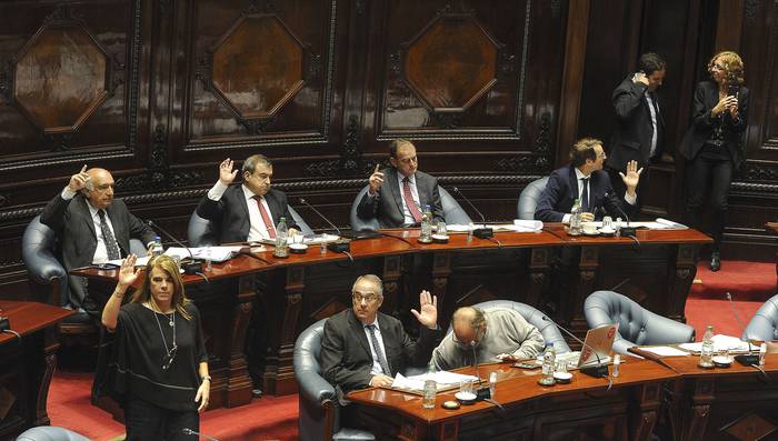Sesión del Senado, este martes. · Foto: Federico Gutiérrez