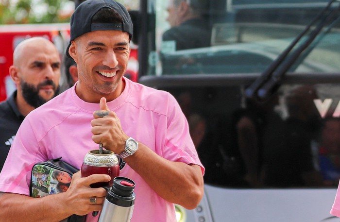 Luis Suárez, el 1º de junio, en Miami. · Foto: Chris Arjoon, AFP