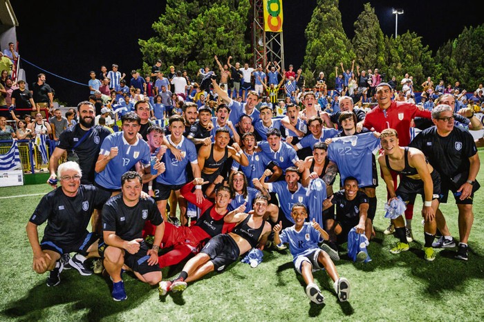 Selección sub 20 de Uruguay, el 30 de julio, en L'Alcudia. Foto: César March, Cotif.