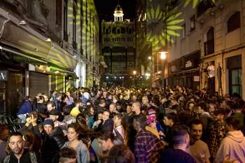 Festejo del aniversario de _la diaria_ en el Café _la diaria_ (archivo, marzo de 2023). · Foto: Rodrigo Viera Amaral