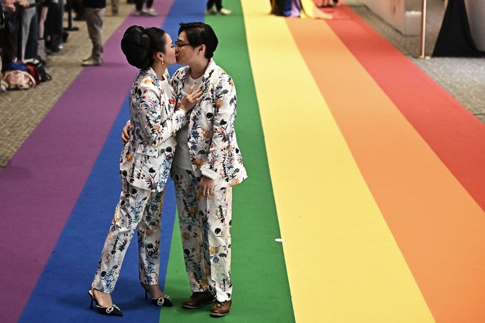 Evento de registro de matrimonios, el 23 de enero, en un shopping de Bangkok, Tailandia. · Foto: Lilian Suwanrumpha/ AFP