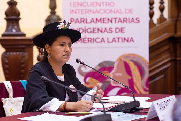 Congresista Tania Pariona.  · Foto: Neils Oscategui