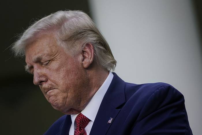 Donald Trump, durante una conferencia de prensa en el Rose Garden, en la Casa Blanca el 14 de julio.
 · Foto: Drew Angerer, Getty Images, AFP