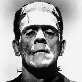 Frankenstein personificado por Boris Karloff, en el film de 1931. Frankenstein personificado por Boris Karloff, en el film de 1931.
