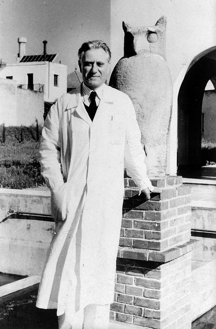 Clemente Estable en 1965, en el Instituto de investigaciones biológicas.