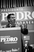 Pedro Bordaberry y Germán Coutinho, ayer en la presentación del programa de gobierno de la fórmula del Partido Colorado. / Foto: Sandro Pereyra