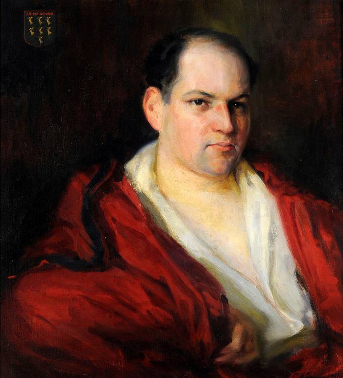 Retrato de Alberto Nin Frías (1911) por Carlos María Herrera. Óleo 59 x 54 cm.