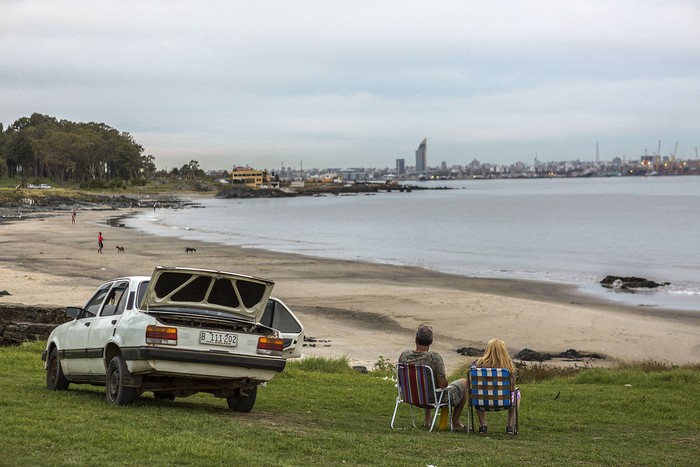 Playa del Cerro, en la tarde de este domingo. · Foto: .