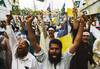 Partidarios de la organización paquistaní Jamaat-ud-Dawa, durante una manifestación anti India, en Karachi.
Partidarios de la organización paquistaní Jamaat-ud-Dawa, durante una manifestación anti India, en Karachi.