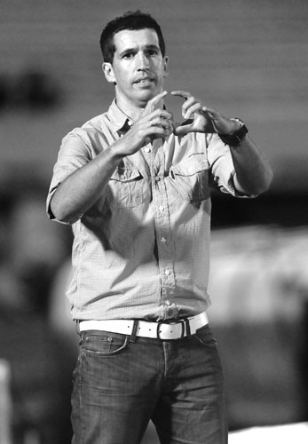 Gustavo Díaz en el estadio Centenario. / Foto: Nicolás Celaya (archivo, febrero de 2012)