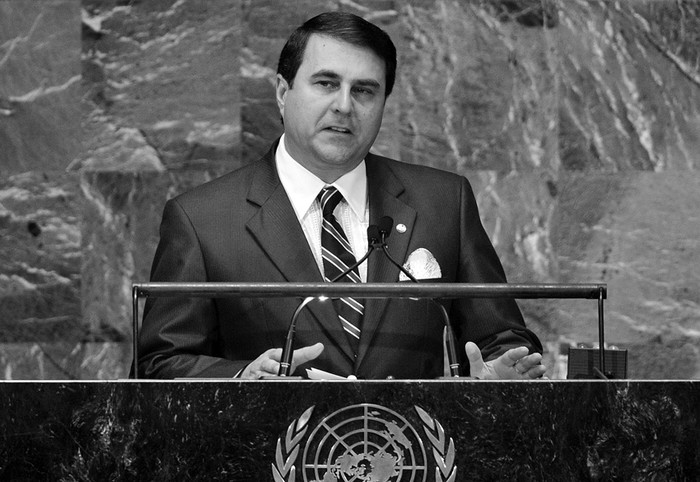 El presidente de Paraguay, Federico Franco, durante la 67º Asamblea General de las Naciones Unidas en Nueva York. · Foto:  Jason Szenes, Efe