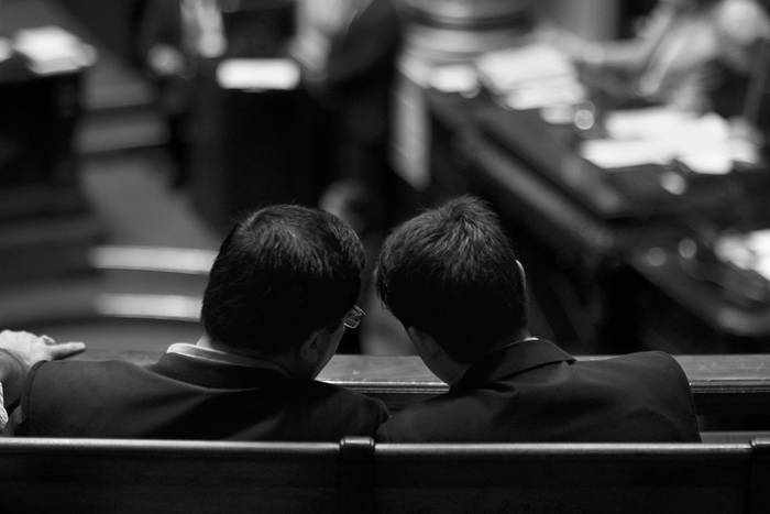 Público presente en las barras del Senado durante el tratamiento de la Ley de Matrimonio Igualitario. · Foto: Pedro Rincón