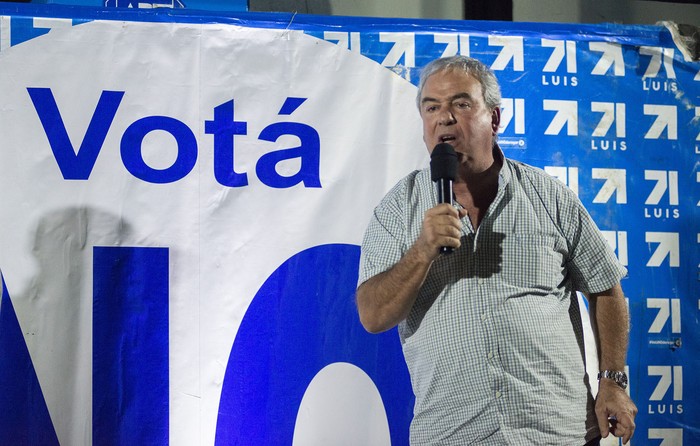 Luis Alberto Heber, este lunes, en la Asamblea de la Lista 71. · Foto: Alessandro Maradei