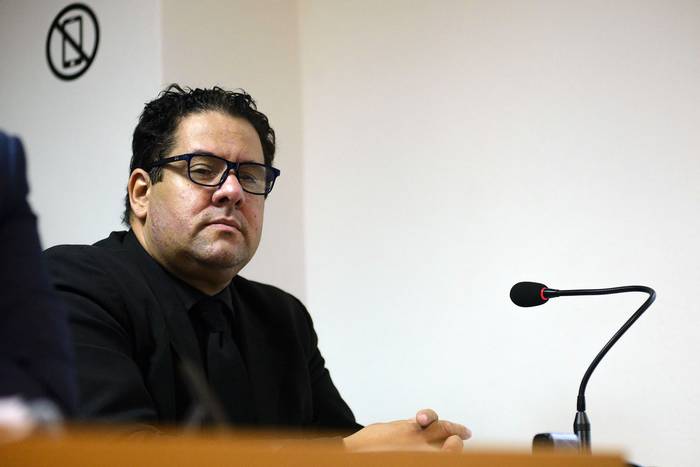 Marcos Prieto, abogado de Alejandro Astesiano, durante la audiencia del viernes 21 de octubre. · Foto: Mara Quintero