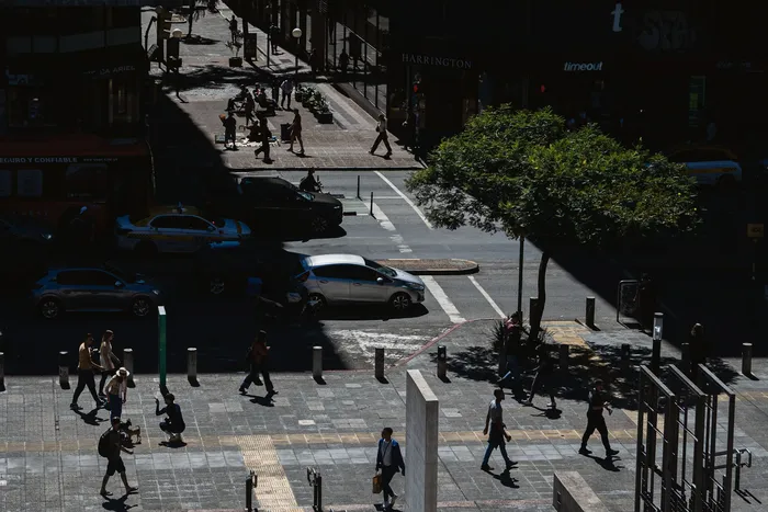Centro de Montevideo, el 25 de marzo. · Foto: Gianni Schiaffarino