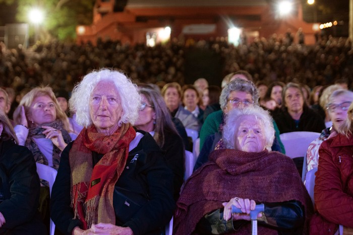 Elena Zaffaroni y María Bellizzi, el 9 de marzo, en el Velódromo Municipal. · Foto: Hugo de León