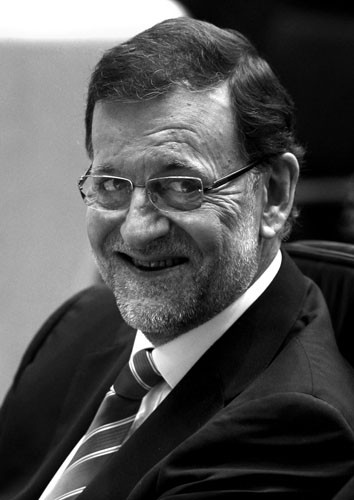 El presidente del gobierno español, Mariano Rajoy, ayer,
en el pleno del Congreso. Foto: JJ Guillén, Efe