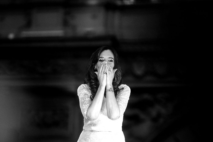 Cristina Fernández en su último acto como presidenta de Argentina frente a miles de militantes kirchneristas, en la Plaza de Mayo, Buenos Aires. Foto: Juan Ignacio Roncoroni, Efe (archivo, diciembre de 2015)