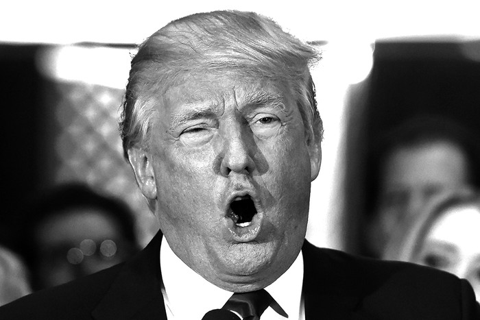 Donald Trump, candidato republicano a la presidencia de Estados Unidos de Amèrica, ayer durante un discurso luego de su victoria en el estado de Nueva York . / Foto: Jewel Samad