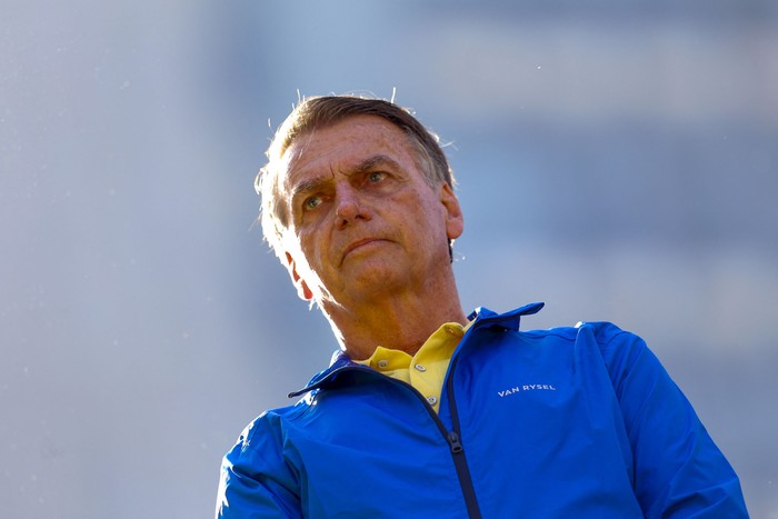 El expresidente brasileño Jair Bolsonaro durante un acto, el 29 de junio, en San Pablo, Brasil. · Foto: Miguel Schincariol / AFP