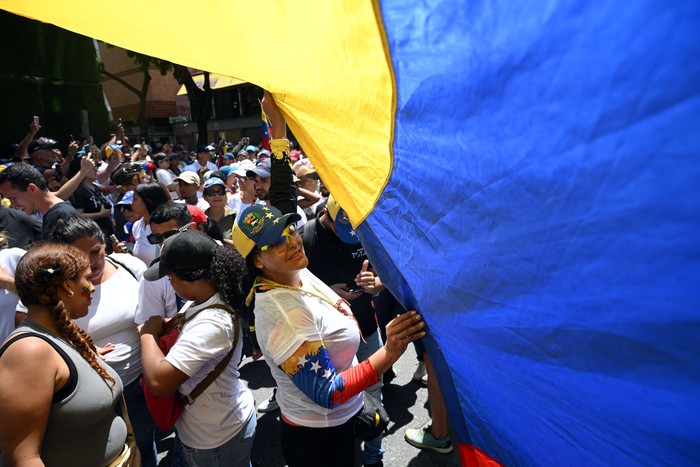 Manifestación opositora convocada por la líder opositora María Corina Machado por los resultados de las elecciones presidenciales, el 3 de agosto, en Caracas. · Foto: Federico Parra, AFP