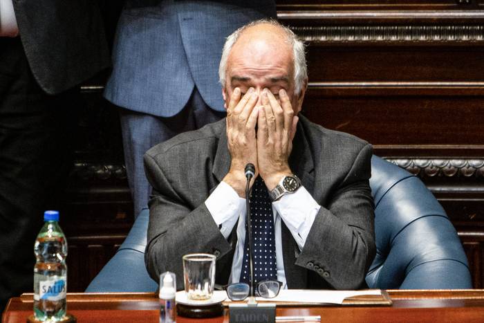 Gustavo Penadés, en la Cámara de Senadores (archivo, agosto de 2022). · Foto: .