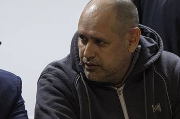 Carlos Taroco, durante la audiencia de formalización, en el juzgado de Juan Carlos Gómez. (Archivo, 2023) · Foto: Ernesto Ryan