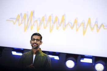 Sundar Pichai, CEO de Google, durante la conferencia I / O 2018 en Mountain View, California, el 8 de mayo. Foto: Justin Sullivan, Getty Images, AFP Sundar Pichai, CEO de Google, durante la conferencia I / O 2018 en Mountain View, California, el 8 de mayo. Foto: Justin Sullivan, Getty Images, AFP