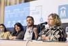 Heloisa Greco, Solana Quesada, Christian Di Candia y Karina Núñez, durante la presentacióm del primer diagnóstico sobre trabajo sexual en Montevideo, el 29 de octubre, en la intendencia. · Foto: Ernesto Ryan Heloisa Greco, Solana Quesada, Christian Di Candia y Karina Núñez, durante la presentacióm del primer diagnóstico sobre trabajo sexual en Montevideo, el 29 de octubre, en la intendencia. · Foto: Ernesto Ryan