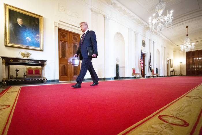 Donald Trump, en el Salón Este de la Casa Blanca, el 4 de agosto, en Washington.
 · Foto: Drew Angerer, Getty Images, AFP