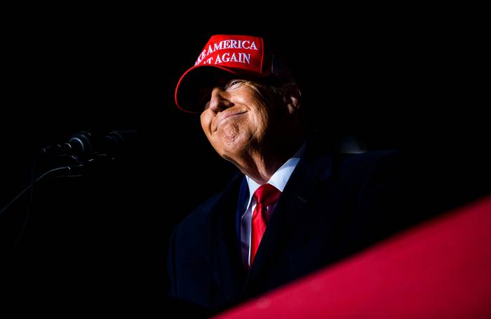 Donald Trump, el 3 de noviembre, durante un acto en Iowa. · Foto: Stephen Maturen, GETTY, AFP