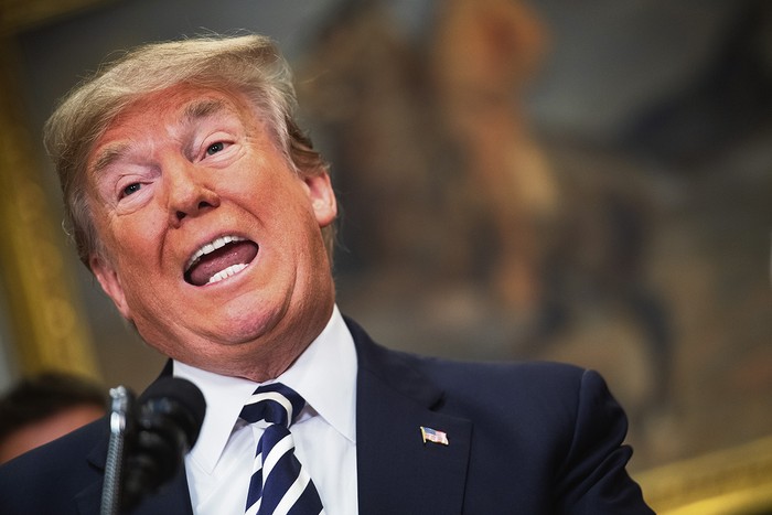 Donald Trump, ayer, en la Casa Blanca. AFP · Foto: Nicholas Kamm