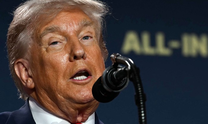 Donald Trump, el 23 de julio, en el Auditorio Andrew W. Mellon de Washington. · Foto: Andrew Caballero Reynolds, AFP