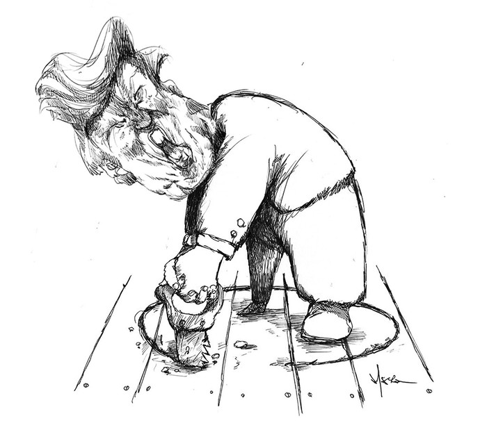 Foto principal del artículo '¿Cómo suena un imperio cuando se apaga?' · Ilustración: Ramiro Alonso