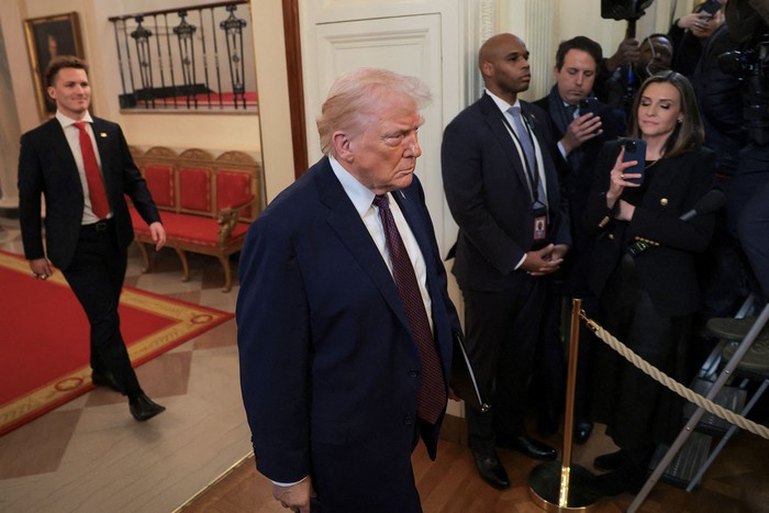 Donald Trump, el 15 de enero, en Washington. · Foto: Anna Moneymaker, Getty Images, AFP