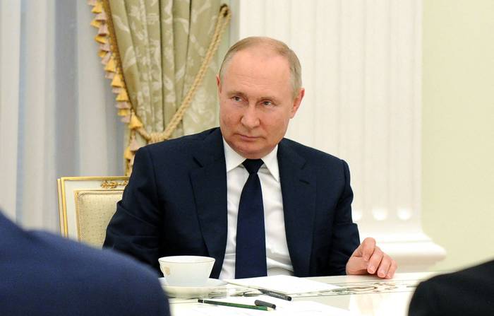 Vladimir Putin, este jueves, en el Kremlin en Moscú. · Foto: Mikhail Klimentyev, Sputnik, AFP