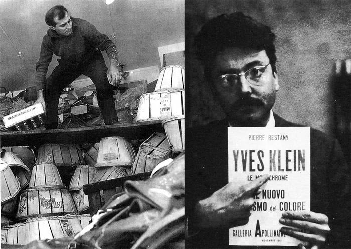 A la izquierda: Arman, Le Pein, 1960. A la derecha: Pierre Restany, 1961. · Foto: S/D autor