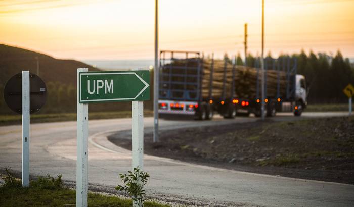 Accesos a la planta de UPM en  Paso de los Toros (archivo, junio de 2023). · Foto: Alessandro Maradei