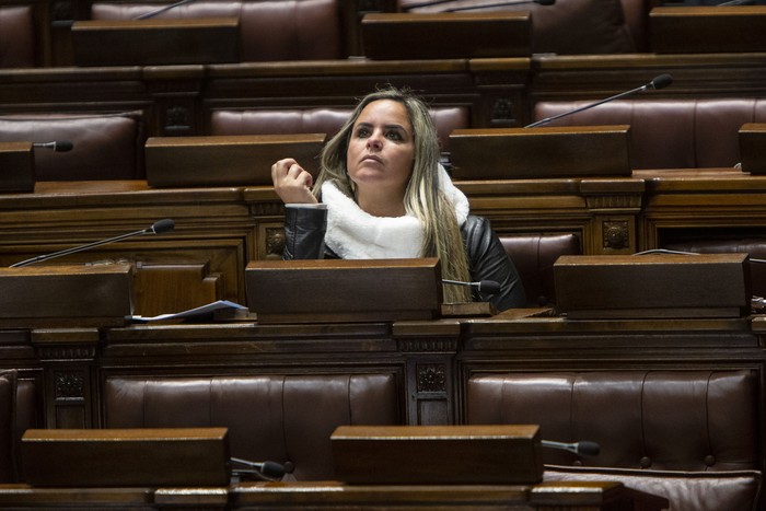 Valentina Dos Santos en una sesión de Diputados (archivo, junio de 2023). · Foto: Camilo dos Santos