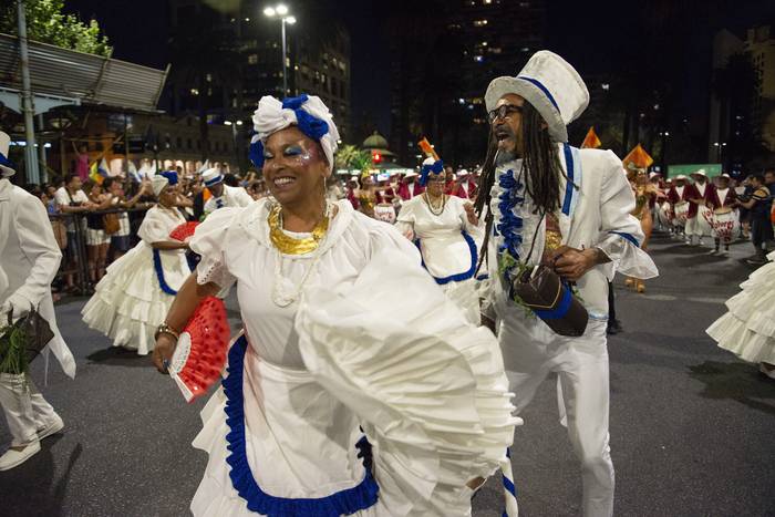 Valores, durante el Desfile Inaugural del Carnaval, el 19 de enero en el Centro de Montevideo. · Foto: Alessandro Maradei