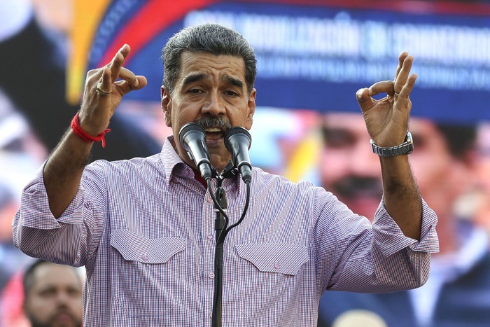 Nicolás Maduro durante un acto para conmemorar los 36 años de la Rebelión Patriótica, el 27 de febrero. · Foto: Pedro Mattey, AFP