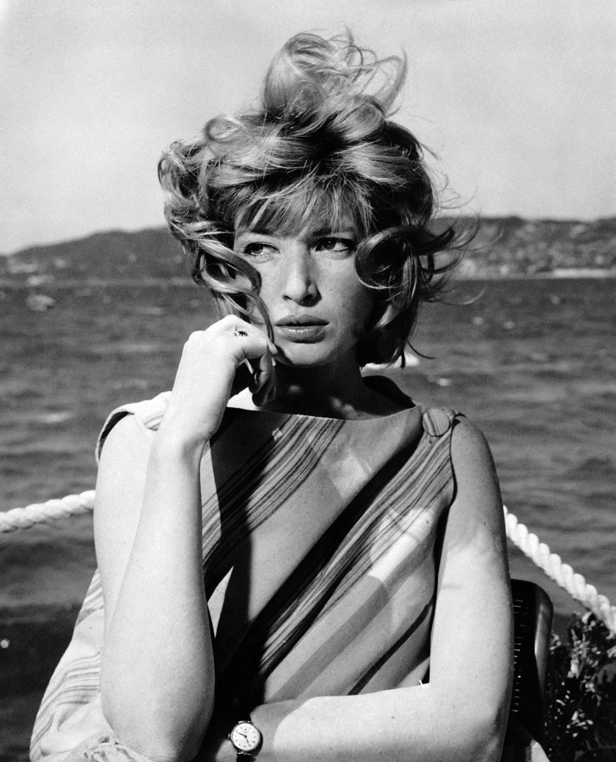 Louis Malle, Monica Vitti, and Roman Polanski at the 1968 Cannes